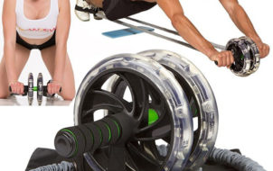 Bộ tập con lăn tập bụng có dây đàn hồi giúp tăng hiệu quả lên 3 lần