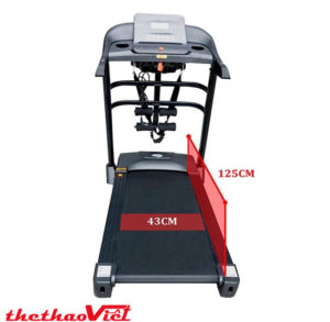 Màn hình LCD hiển thị trực quan, băng chạy rộng và dài giúp bạn có thể chạy thoải mái