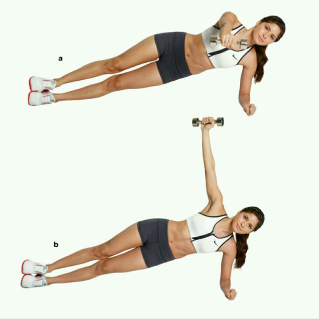 plank-with-dumbbell-raises